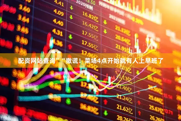 配资网站查询”“撒谎！菜场4点开始就有人上早班了