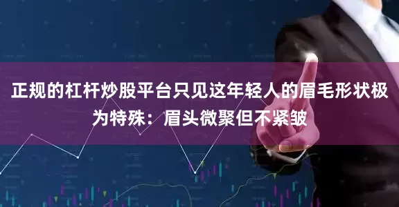 正规的杠杆炒股平台只见这年轻人的眉毛形状极为特殊：眉头微聚但不紧皱