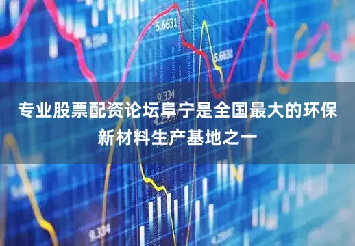 专业股票配资论坛阜宁是全国最大的环保新材料生产基地之一